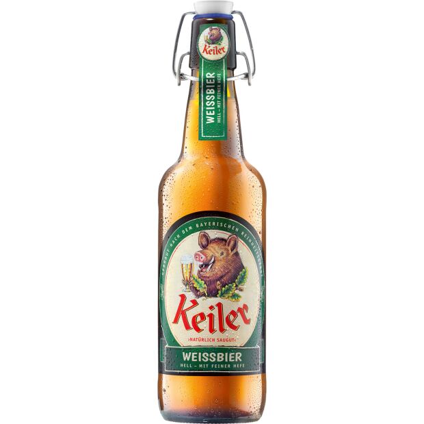 Keiler 20x0,5l Weißbier Hell Vuoto a Rendere con tappo meccanico